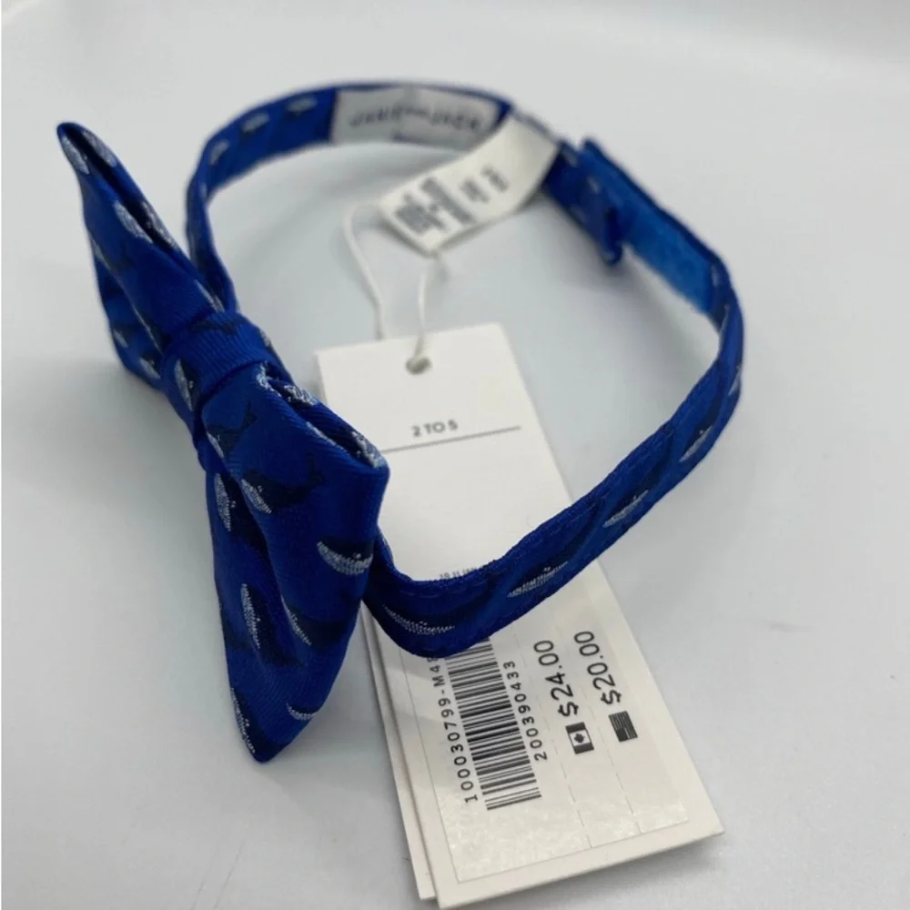 Janie and Jack Youth Boys Size 2-5 Years Adjustable Whale Print Bowtie in Blue